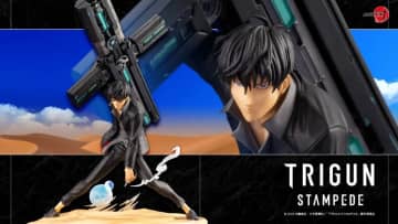 「TRIGUN STAMPEDE」より巨大な十字架型の重兵器を背負った葬儀屋「ニコラス・D・ウルフウッド」がフィギュア化！