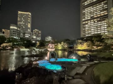ライトアップイベント「旧芝離宮夜会 〜ひかりめぐる庭〜」5月25日（日）まで【浜松町】