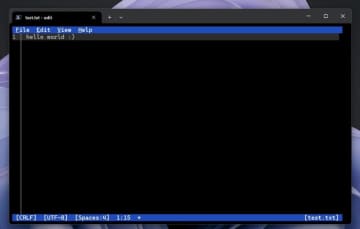 “魔法の終了呪文”がいらないCLIエディタ「Edit」。Windows 11に標準搭載へ