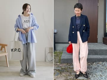部屋着に見えがち「スウェットパンツ」はこう着る！ 40代が垢抜ける「おすすめコーデ」4選