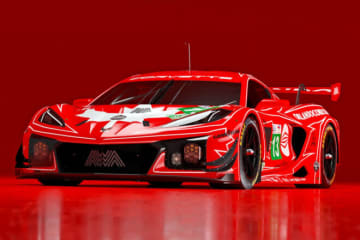 ル・マン初参戦となるAWAが特別カラーリングを発表。真っ赤なコルベットにメープルリーフを掲げる