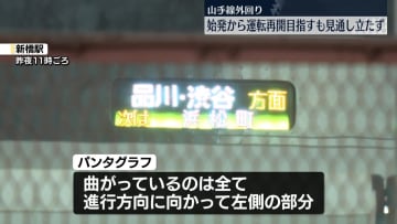 JR山手線外回り　始発から運転再開目指すも見通し立たず