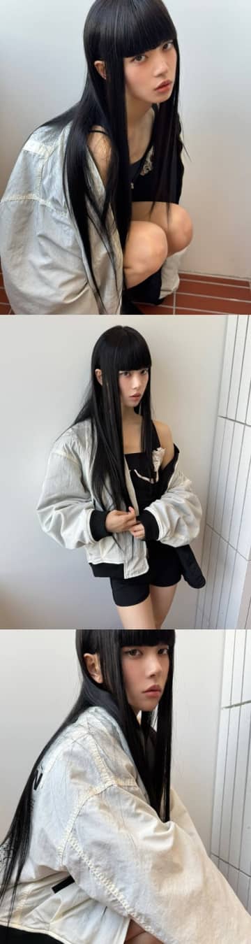 “日本人メンバー”ILLIT・モカ、重めの前髪ぱっつんロングが好評！「黒猫」のような一味違う雰囲気【PHOTO】