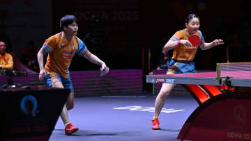 松島輝空/張本美和ペア、パリ五輪金メダルの中国ペアに肉薄も惜敗＜世界卓球2025＞