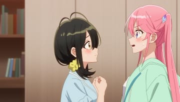 アニメ『紫雲寺家の子供たち』ことの（CV：市ノ瀬加那）の部屋を訪れ新（CV：梅原裕一郎）への気持ちを確認しようとする謳華（CV：高橋李依）。看護大学に忘れ物をしたという万里（CV：安済知佳）は新を誘って夜のキャンパスに忍び込む…第8話あらすじ