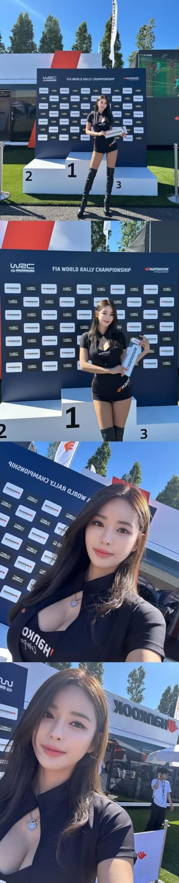 韓国の美しきロードガール、“そこ”に目が行く穴あき衣装で視線強奪！「体のラインが綺麗すぎ」と絶賛【PHOTO】