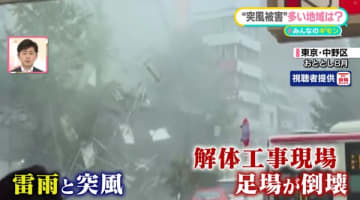 “突風”なぜ関東で多い？　冷たい空気が地表に…6月～8月は注意　「ひやっと」風を感じたら即避難を【#みんなのギモン】