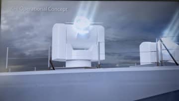 川﨑重工、ドローン撃墜の艦載型高出力レーザー装置のコンセプトを初公開 #DSEI2025