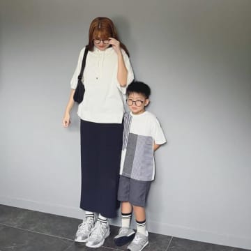 【ママ】6月のカジュアルコーデ。おしゃれなママ・お手本の服装