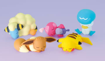 ポケモンたちのかわいい寝姿を立体化！ ガチャ「ポケモン おやすみフレンズ いっしょにすやすや」6月下旬発売ピカチュウやイーブイなど全5種類がラインナップ
