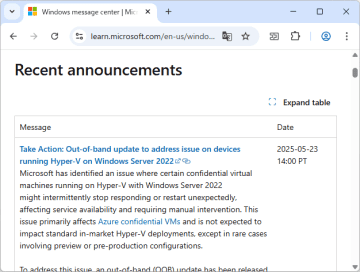Microsoft、「Windows Server 2022」向け定例外パッチ「KB5061906」を公開／今月2回目のOOBリリース