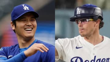 ド軍・お祭り男が投手復帰へ大きくステップアップする大谷翔平に“安全第一ヘルメット”着用促す　大谷は爆笑で使用せず