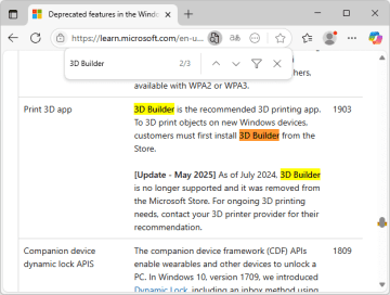 かつてWindows 10に同梱されていた「3D Builder」アプリが「Microsoft Store」からも削除へ／代替アプリに指名された「ペイント 3D」アプリも非推奨・廃止済み