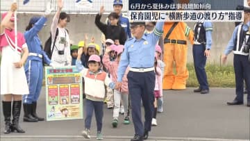 保育園児に“安全な渡り方”指導　警視庁・東京空港署