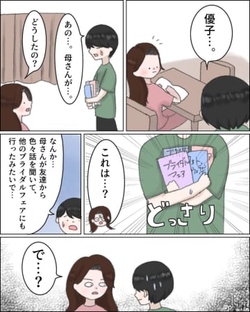 ［７］「義母の決めた場所で結婚式すれば満足？」煮え切らず義母の伝言を右から左へ受け流す夫は義母の言いなりです｜ママ広場マンガ