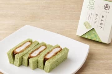伊右衛門×とんかつ まい泉“抹茶香る”ヒレかつサンド、秘伝ソースと絡まる爽やかな風味