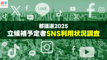 7割がYouTubeを利用！空中戦の主戦場はXとYouTubeに！？都議選2025立候補予定者のSNS利用状況調査第1弾