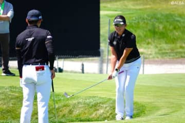 初Vから一夜明け…岩井千怜が全米女子OP会場に到着「気持ちを切り替えて」　姉・明愛は“決意”「いつも先に勝たれて悔しい」
