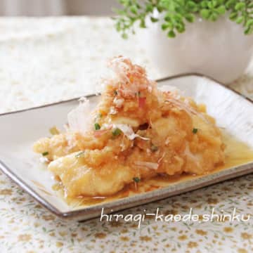 冷めてもしっとりやわらか♪「鶏むね肉のおろし漬け」レシピ