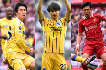 プレミア最終節で日本人選手が好パフォーマンス！ 逆転劇演出の三笘薫に現地メディアは「違いを見せた」と賛辞、対峙した鎌田大地と遠藤航にも好反応