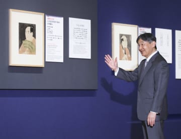 陛下、蔦屋重三郎展を鑑賞　東京・上野