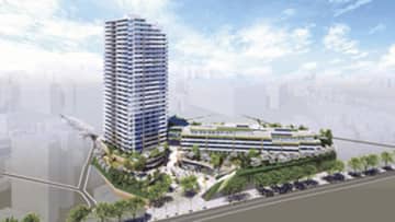 三菱地所レジら／北区赤羽台１丁目計画（東京都北区）の複合ビル着工