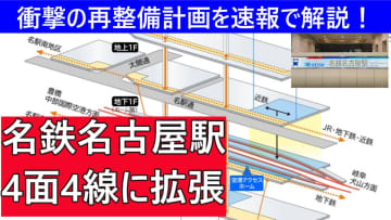 【動画版】名鉄名古屋駅、4面4線に拡張へ。衝撃の再整備計画を速報解説！