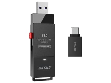 バッファロー製ポータブルSSDがお買い得！　AmazonスマイルSALE　USB 3.2 Gen 2対応スティック型SSDの1TBモデルが1万4382円など