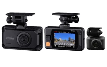 コムテック、前後2カメラドライブレコーダー「ZDR065」 新たに「割り込みお知らせ機能」追加