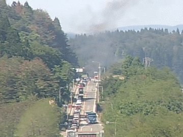 【国道7号】昭和飯田川バイパス 潟上市内で正面衝突炎上死亡事故 一部通行止め解除（28日16:10現在）