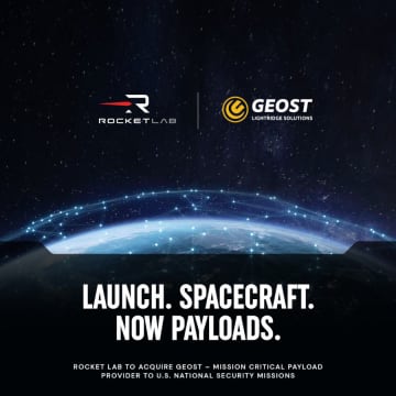 ロケットラボ、軍事衛星向けセンサー開発のGeostを買収–軍事向け契約に競争力