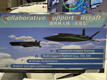 川崎重工、AI搭載の戦闘支援無人機のコンセプト初公開　日英伊共同開発の次期戦闘機との連携目指す