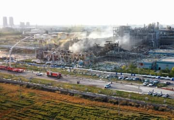 山東省の化学工場爆発で５人死亡、６人不明