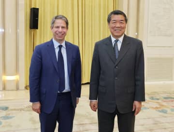 何立峰副総理、モルガン・スタンレー共同社長と会見