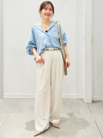 【GU】40・50代「ワイドパンツコーデ」
