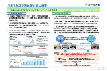 国交省、2025年度版交通政策白書公表　施策の進捗状況等を紹介
