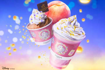 ゴディバ、ディズニー映画『塔の上のラプンツェル』限定スリーブ付き「ホワイトピーチ ショコリキサー」