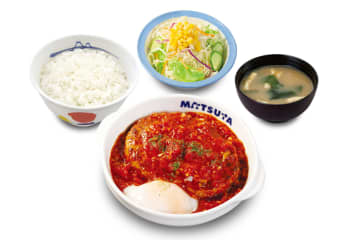 松屋「うまトマハンバーグ定食」がレギュラーメニューに！