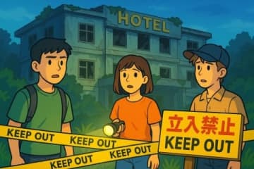 友達と廃墟で肝試しを計画中…無断侵入は違法？