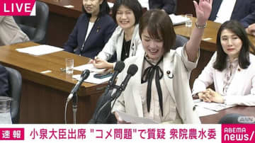 小泉大臣「すみません。八幡さん初体験なので」 委員長「八幡君、ちょっとゆっくりお願いします」米価格めぐり“国会混乱”