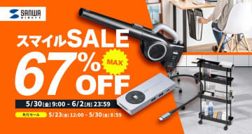 【最大67％OFF】サンワサプライ、AmazonスマイルSALEに1807商品を出品！