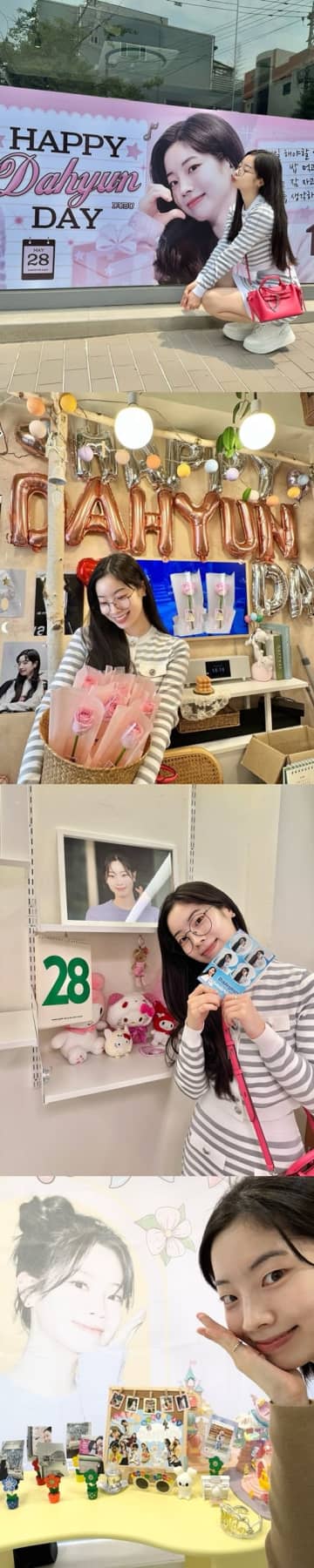 TWICE・ダヒョン、ファンの用意した誕生日カフェを次々と訪問！嬉しい“認証SHOT”残す【PHOTO】