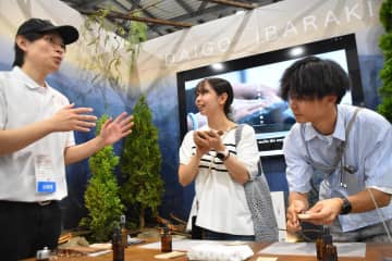 《大阪・関西万博2025》大子の林業　魅力発信　茨城県内自治体で唯一出展　間伐材アロマ体験好評