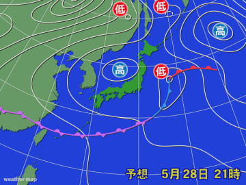あす以降は西から天気が崩れる見込み