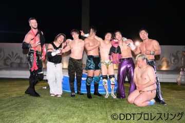 DDTがバーベキュー場で史上初の路上プロレス開催！上野＆勝俣＆To-yが3WAY戦制し、6・1名古屋でのKO-D6人タッグ王座戦に弾み