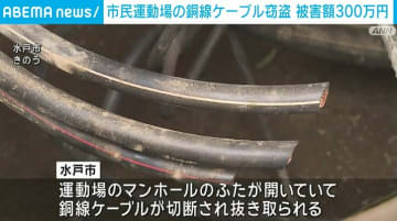 市民運動場の銅線ケーブル盗まれる 被害額は300万円 水戸市
