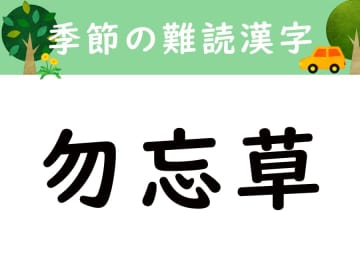 【季節の難読漢字】「勿忘草」は何と読む？