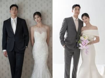 韓国で女子バスケ×男子バレーの“アスリート夫婦”誕生！8年交際の長寿カップル、美男美女ウェディングフォト公開