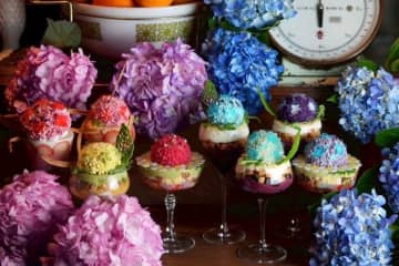 全国に8店舗展開する夜パフェ専門店より6月にピッタリの「紫陽花パフェ」が登場