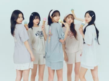 LE SSERAFIMが夏の「ジェラピケ」を着こなす！　美脚輝く新ビジュアルが公開